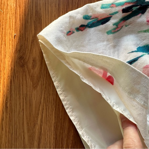 Women’s Size 10 Oleg Cassini Watercolor Floral Linen Spaghetti Strap MIDI Dress - Picture 2 of 11